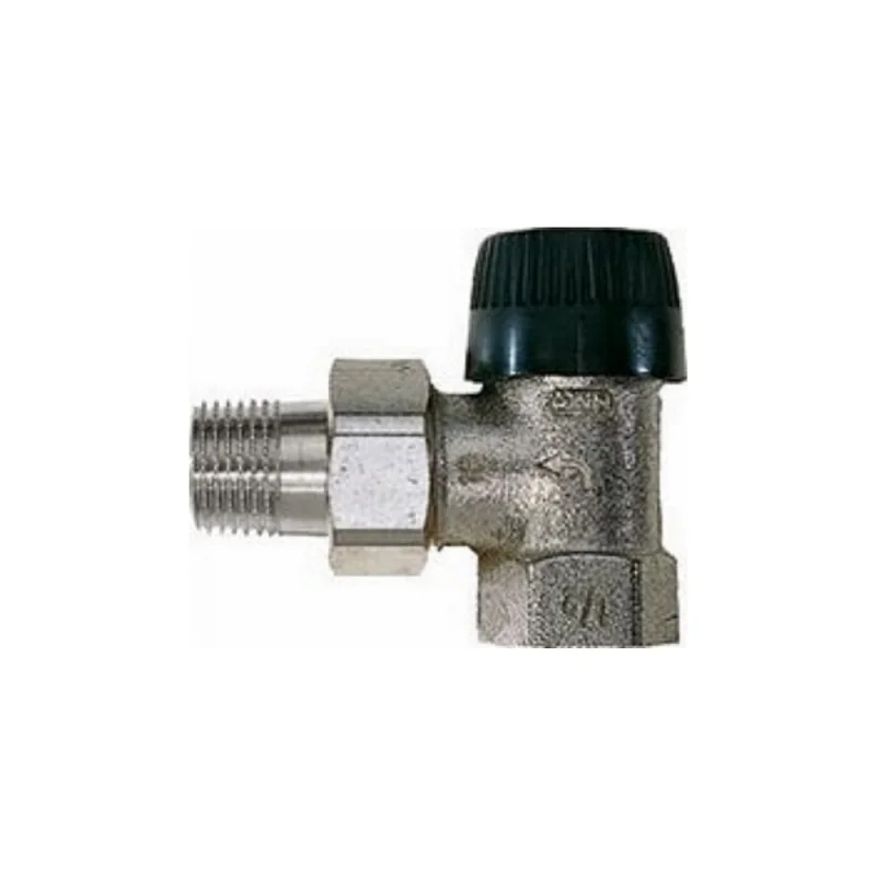 Вентиль для радиатора Honeywell Home 1/2 угловой, под термоголовку, никелированная бронза, конус, Kvs 0.72 7738306440