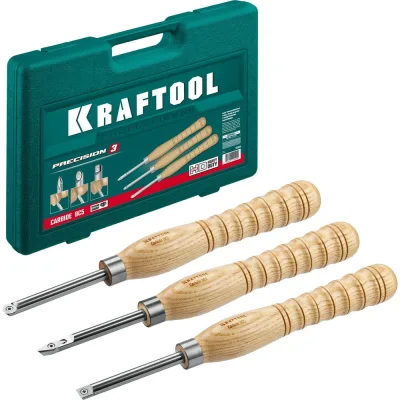 Набор ручных резцов по дереву KRAFTOOL Precision-3 3 шт 18369
