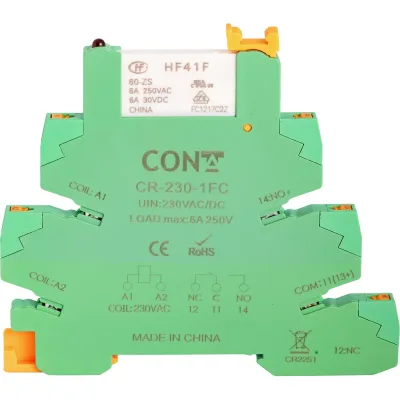 Одноконтактный релейный модуль CONTA CR-230-1FC-10, 6,2 ММ, 230 VAC (упак 10 шт) 00-00013117