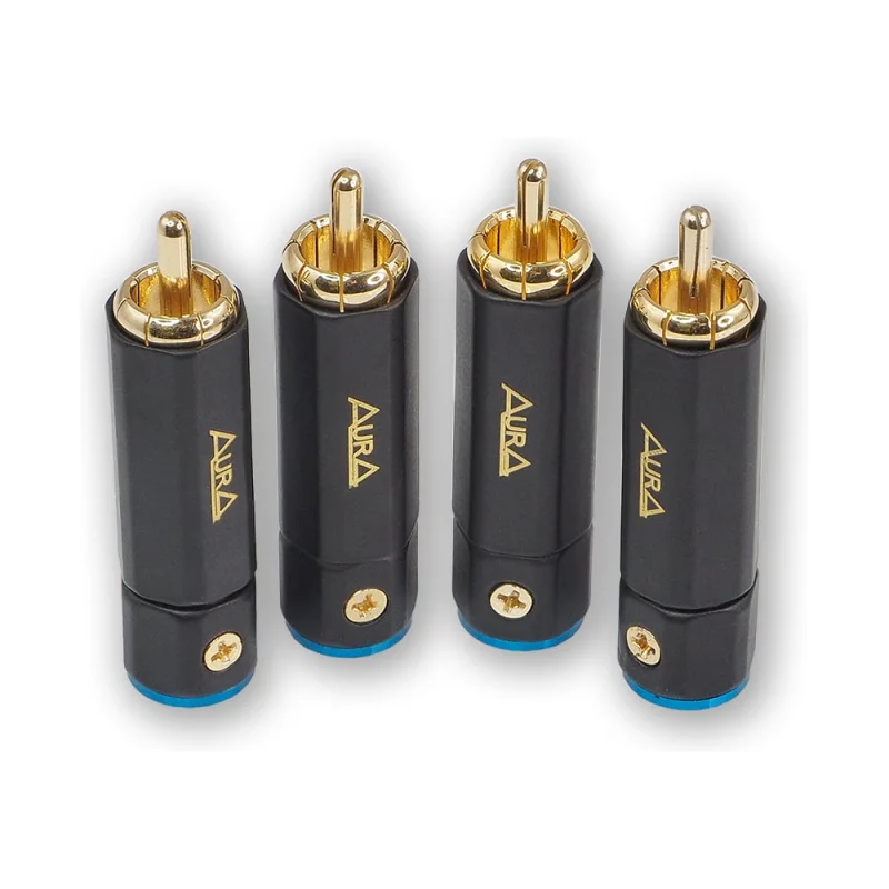 Коннектор для кабеля AurA RCA - до 6 мм, 4шт., блистер RCA-P613
