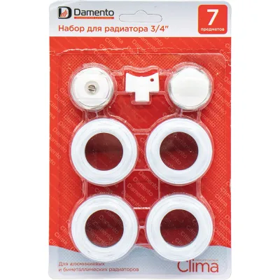 Набор для подключения радиатора Damento Clima 3/4", 7 предметов, без кронштейнов 01818