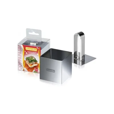 Кулинарная форма GUARDINI Food Ring Квадрат с прессом, 6x6 см 15666