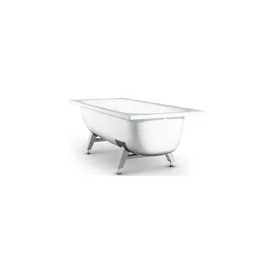 Ванна стальная ВИЗ DONNA VANNA 140x70x40 cм, с опорной подставкой, без ранта, белая орхидея DV-45901