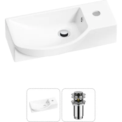 Комплект Wellsee 2 в 1 Lavinia Boho Bathroom Sink накладная/подвесная раковина 45x24 см 20216105R