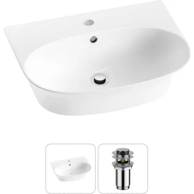 Комплект Wellsee 2 в 1 Lavinia Boho Bathroom Sink накладная/подвесная раковина 55x43 см 20216693R