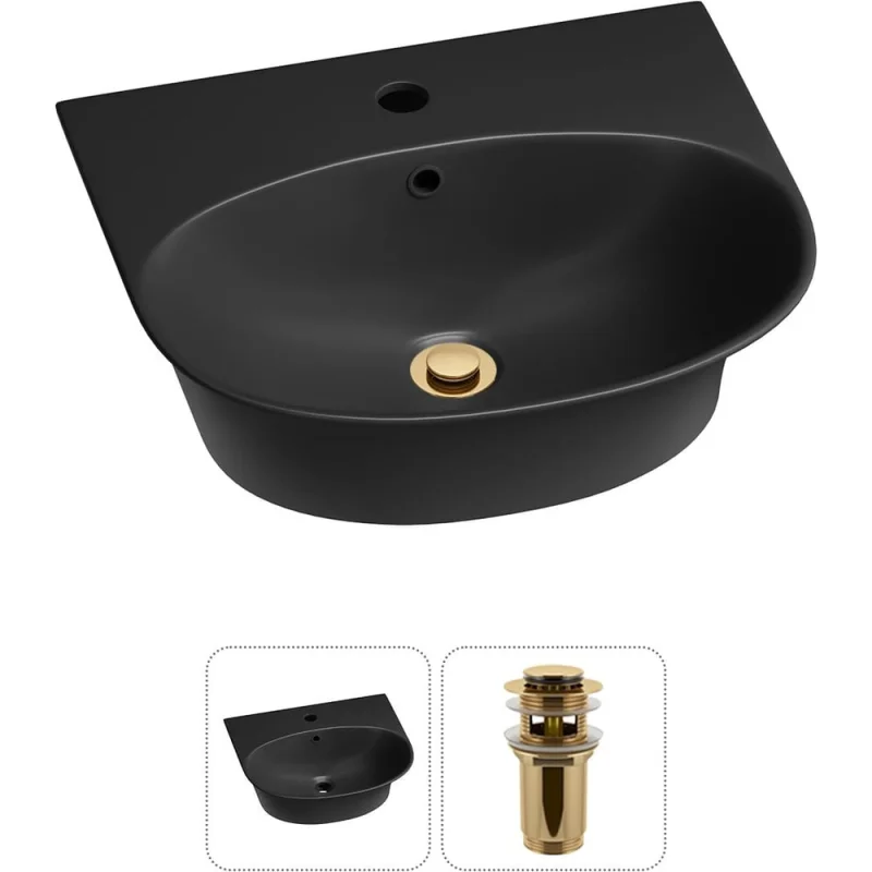 Комплект Wellsee 2 в 1 Lavinia Boho Bathroom Sink накладная/подвесная раковина 46x41 см 20216683R