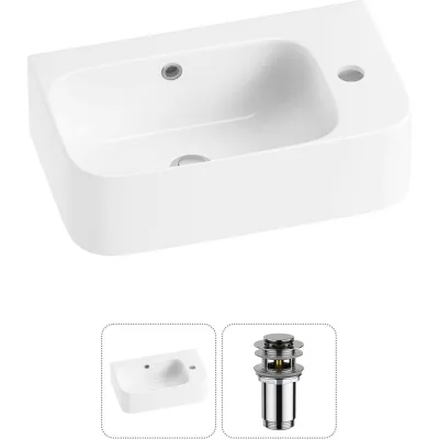 Комплект Wellsee 2 в 1 Lavinia Boho Bathroom Sink накладная/подвесная раковина 45x27 см 20216497R