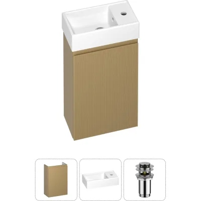 Комплект подвесной тумбы с раковиной для ванной и туалета Wellsee WC Area в наборе 3 в 1 20216823R