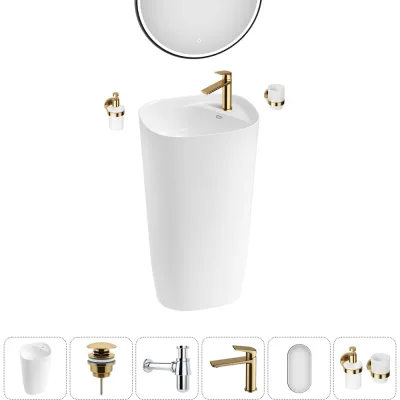 Комплект Wellsee 6 в 1 Lavinia Boho Bathroom Sink напольная раковина 50x45x88,5 см 33 20219407R