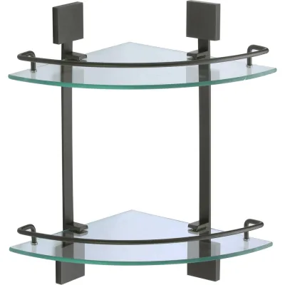 Полка Savol угловая, двойная, стеклянная, S-065322H
