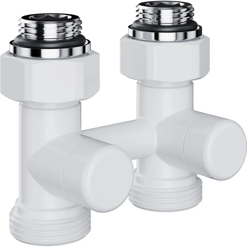 Узел нижнего подключения ROYAL THERMO Design прямой 1/2x3/4 EK (белый) НС-1701211