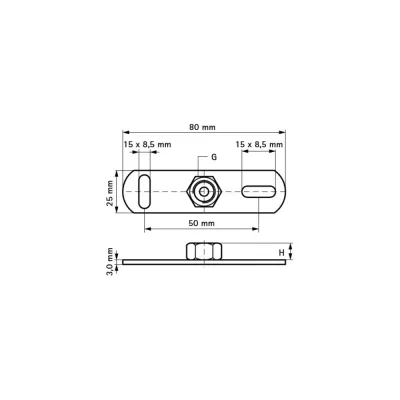 Подпятник BIS, M8/10 КОНКРЕП 6703009