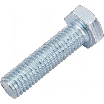 Болт МЕТАЛЛСЕРВИС М12x45, DIN 933, с полной резьбой, цинк, 10 шт. 1239328
