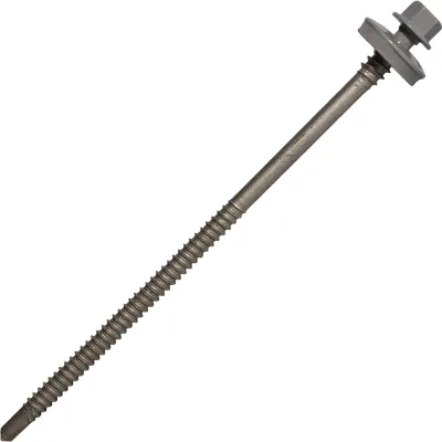 Саморез для сэндвич-панелей HARDWEX ТМ HWX5-P10-6.3/5.5x135 мм, св.№3, RUSPERT, RAL 7004, 100 шт. 5190002407145