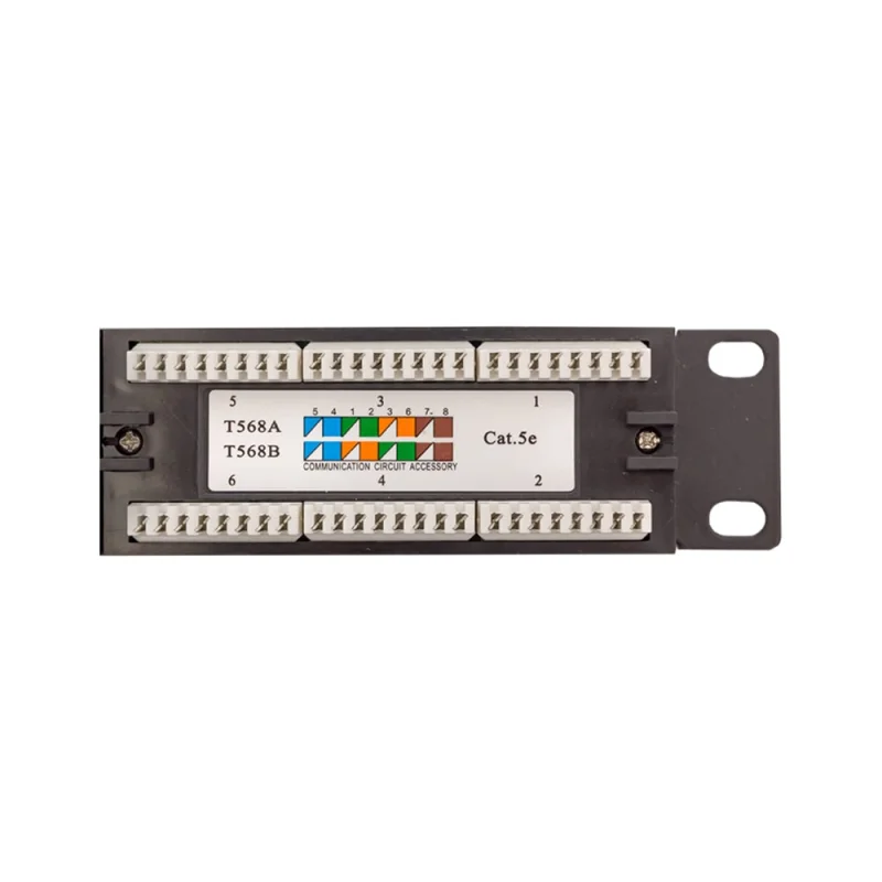 Патч-панель EKF teracom 19'' cat.5e 1u неэкранированная utp 24 порта rj-45 110 idc TRC-PPNL-5EUTP-1U24