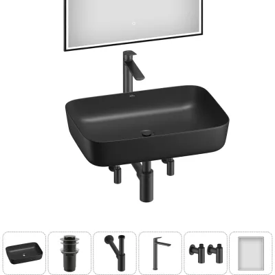 Набор Wellsee 6 в 1 Preen накладная раковина 60x42 см 20218314R
