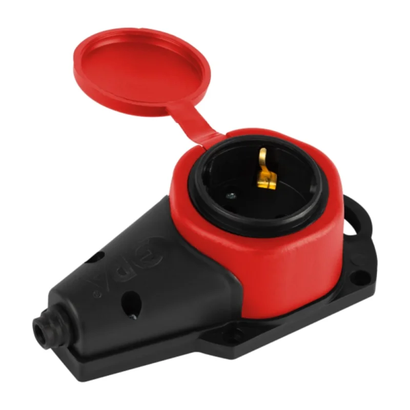 Колодка ЭРА KX1eREDIP44 каучуковая с заземлением 1 розетка 16A IP44 красная Б0068412