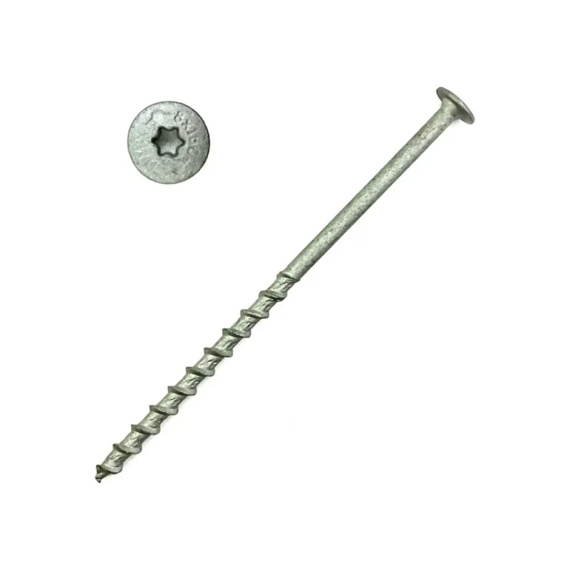 Шуруп для пенобетона Rusconnect GT 08160 8x160 мм, прессшайба, TORX, белый цинк, 50 шт. 620816