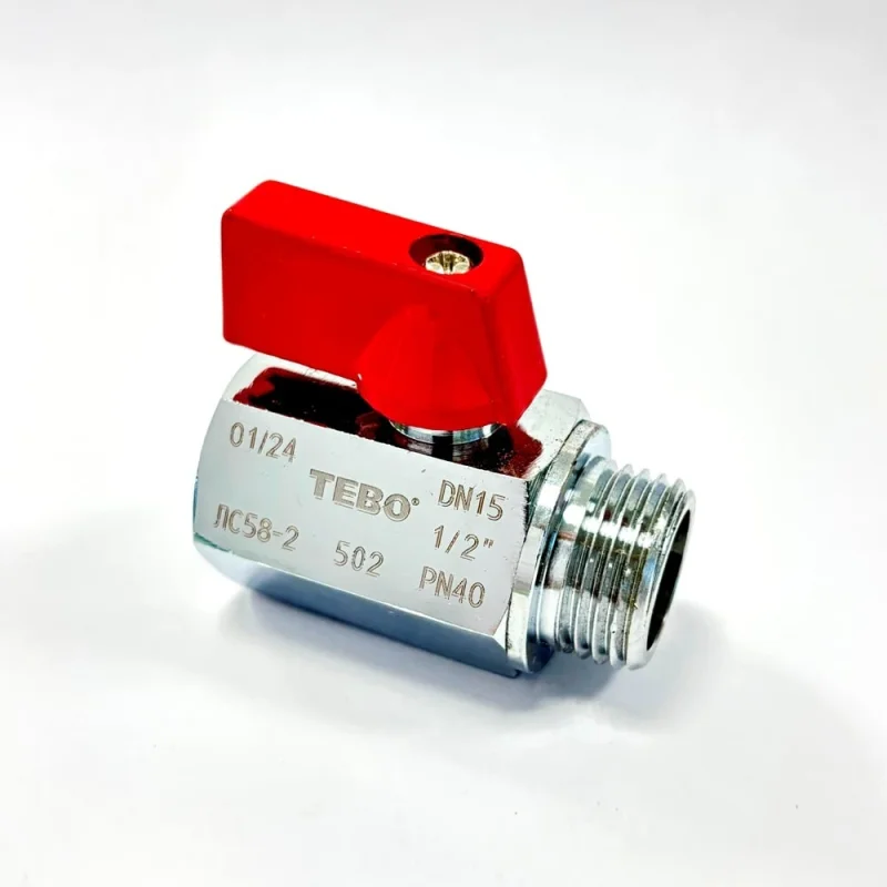 Кран шаровой TEBO MINI ВН/НАР 1/2" T-КШ.М.502.12.КР.CN
