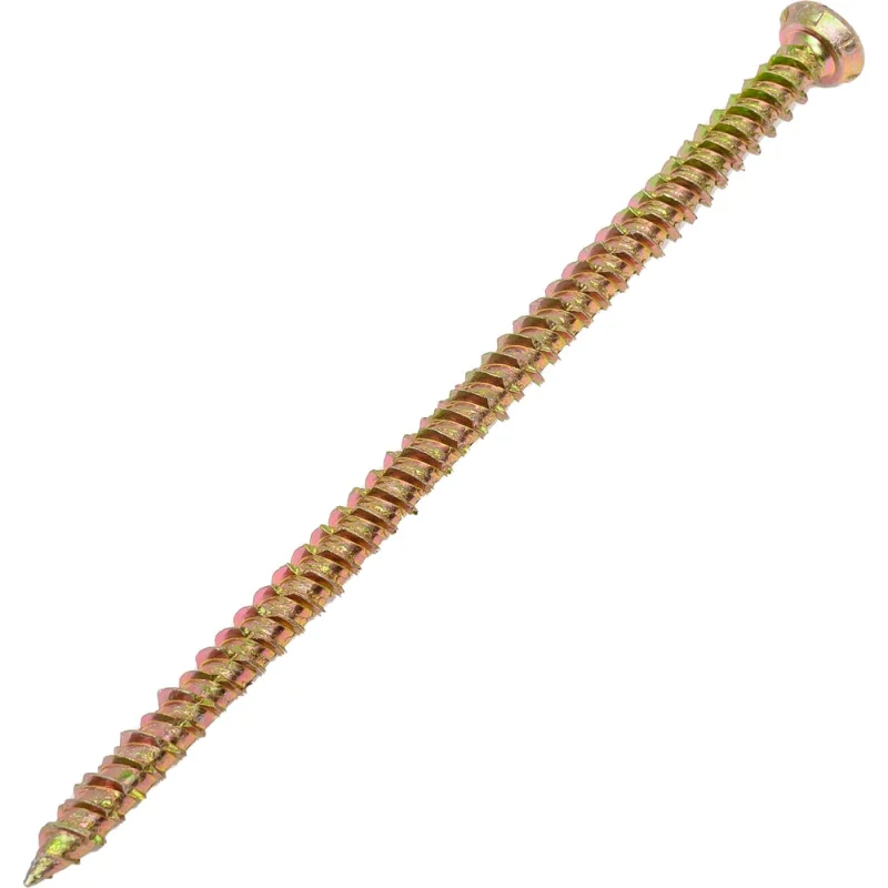 Шуруп по бетону STEELREX шлиц Torx, жёлтый цинк, 7,5x132 мм, 40 шт. 0137075132B300004016