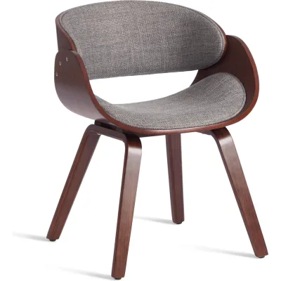 Стул LANDO (mod.8036) дерево / ткань, 59x53x75 см, орех/серый, Aimcasa 28 Tetchair 21830