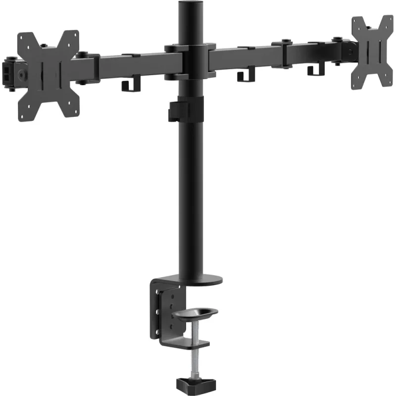 Кронштейн двойной для монитора Filum FL-DM001DB, VESA 75x75/100x100, диагональ 10"-32", два типа крепления, макс. нагрузка 10 кг, черный, 00-01094479