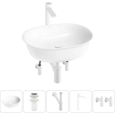 Набор Wellsee 5 в 1 Brillant iCon накладная раковина 50x40 см 32600 20214630R