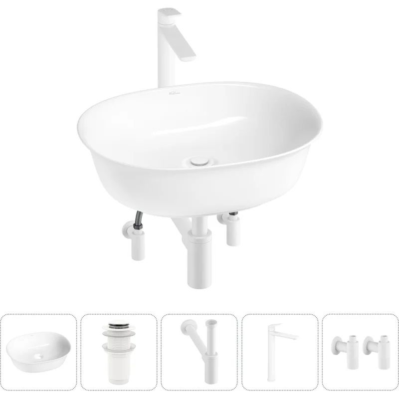 Набор Wellsee 5 в 1 Brillant iCon накладная раковина 50x40 см 32600 20214630R