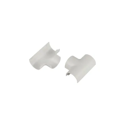 Т-образный угол ЭРА TKK2012FW для полукруглого кабельканала белый 20x12мм 2шт/комплект Б0064915
