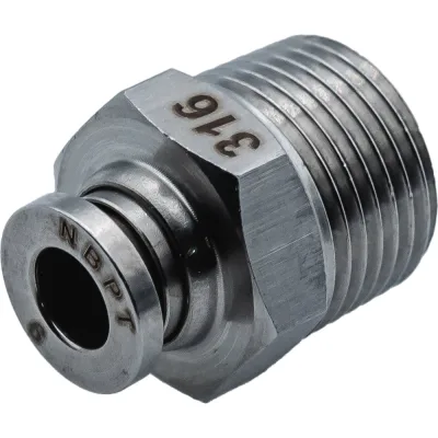 Фитинг NBPT прямой с нар. резьбой SSC 06-1/8 (01) (нерж. 316) арт. 86185