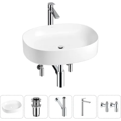 Набор Wellsee 5 в 1 Belle Spa 2.0 накладная раковина 55x45 см 20212561R