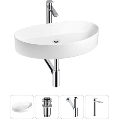 Набор Wellsee 4 в 1 Belle Spa 2.0 накладная раковина 64x40 см 20212613R