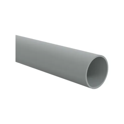 Труба ПВХ Экопласт жесткая легкая диаметр 25 RAL 7035, 2м 30025-2