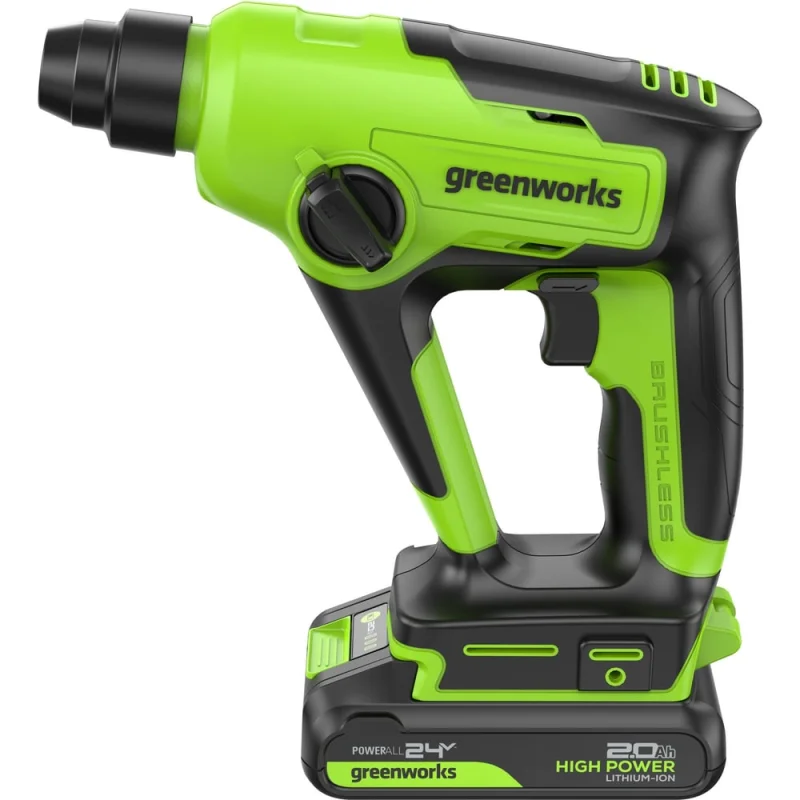 ΠΠ΅ΡΡΠΎΡΠ°ΡΠΎΡ GreenWorks GD24SDS1, 24V, Π±/ΡΠ΅Ρ, 1.2 ΠΠΆ, 4800ΡΠ΄/ΠΌΠΈΠ½, 12 ΠΌΠΌ Π² Π±Π΅ΡΠΎΠ½Π΅, 1x2ΠΡ, ΠΠ£, ΠΊΠΎΡΠΎΠ±ΠΊΠ° 3803107VUA