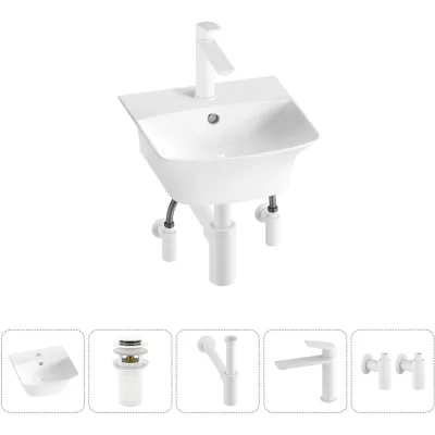 Комплект Wellsee 5 в 1 Lavinia Boho Bathroom Sink накладная/подвесная раковина 35x36 см 20216736R
