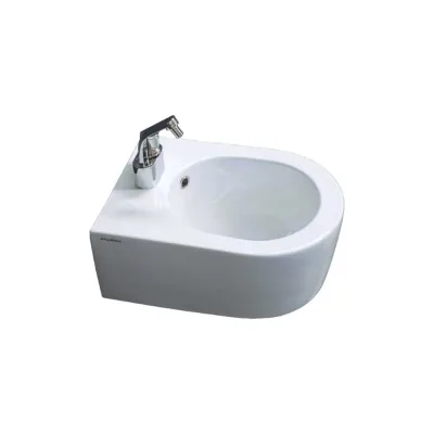 Биде Flaminia Mini Link 485x360хh200 мм, подвесное, укороченное, 1 отверстие для смесителя, перелив, крепление в комплекте, керамика, цвет белый 5065