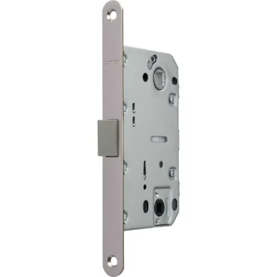Корпус замка DOORLOCK V 432/WC/50/96/18/SN, матовый никель, WC, бэксет 50мм, межосевое расстояние 96мм, фронтальная планка шириной 18мм, шток 6 79127