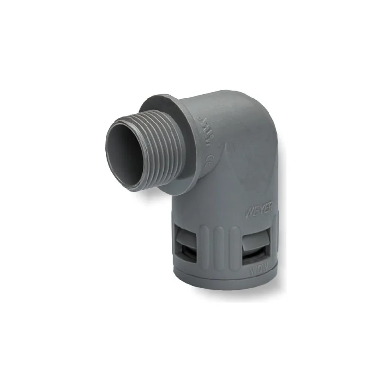 Муфта для гофрированных труб WEYER WQW-M20G/AD21.2 - коннектор угловой, нар. M20x1.5 WE1700700