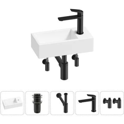 Комплект Wellsee 5 в 1 Lavinia Boho Bathroom Sink накладная/подвесная раковина 40x20 см 20215978R