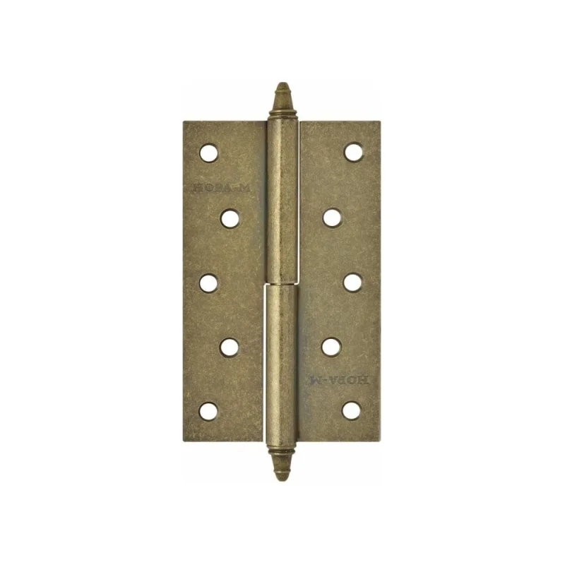Петля НОРА-М 610-5" застар.бронза левая 125x75x2.5 5462