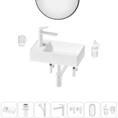 Мини-раковина для ванной комнаты или туалета Wellsee WC Area в наборе 7 в 1 20218142R