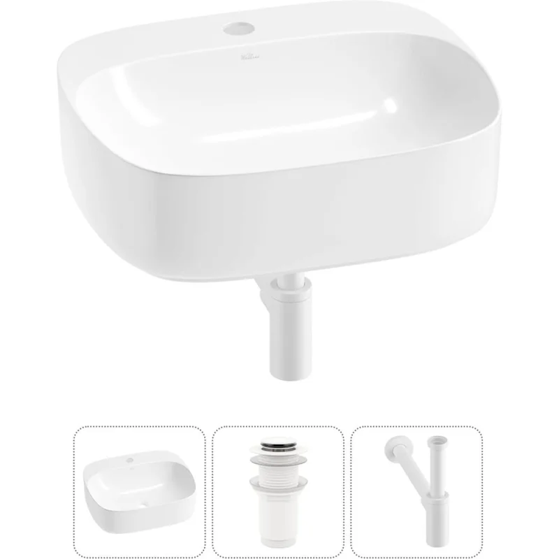 Набор Wellsee 3 в 1 Ideal накладная раковина 50x42 см 20214102R
