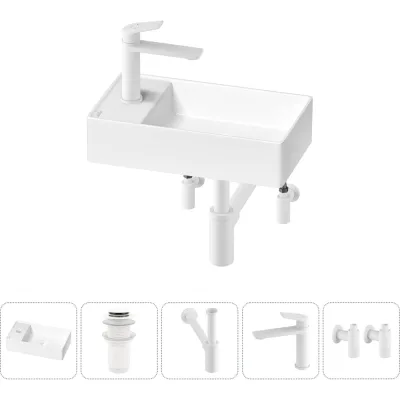 Мини-раковина для ванной комнаты или туалета Wellsee WC Area в наборе 5 в 1 20213809R