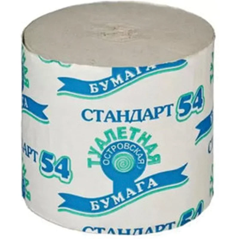 Бумага туалетная бытовая ОФИСМАГ 54 м, КОМПЛЕКТ 24 шт., ОСТРОВСКАЯ, без втулки (эконом), ш/к 90257 118737