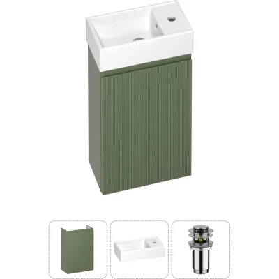 Комплект подвесной тумбы с раковиной для ванной и туалета Wellsee WC Area в наборе 3 в 1 20216825R