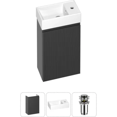 Комплект подвесной тумбы с раковиной для ванной и туалета Wellsee WC Area в наборе 3 в 1 20216822R