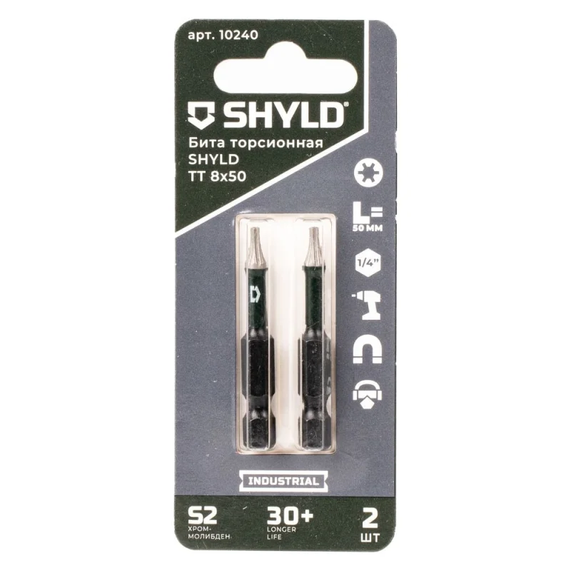 Торсионная бита SHYLD Torx Tamper 8x50 (2шт.) 6691365