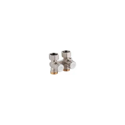 Комплект нижнего подключения Giacomini 1/2"Mx3/4"E, прямой, для двухтрубных систем R387X012
