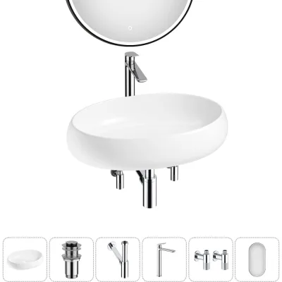 Комплект Wellsee 6 в 1 Lavinia Boho Bathroom Sink накладная раковина 60x40 см 20219265R