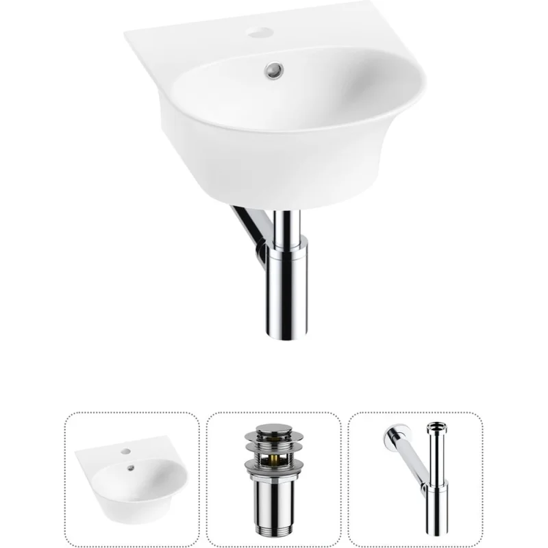 Комплект Wellsee 3 в 1 Lavinia Boho Bathroom Sink накладная/подвесная раковина 34x36 см 20216641R